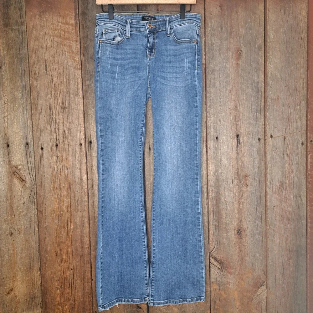 Western Americana Flare Boho Festival Judy Women's Blue Jeans Size 9/29 Boot Cut